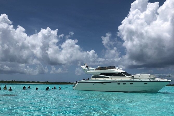 4 Hour - 47' Azimut, Tulum, Playa del Carmen, Riviera Maya - Paddle boards, Spotify, and a floating karaoke room