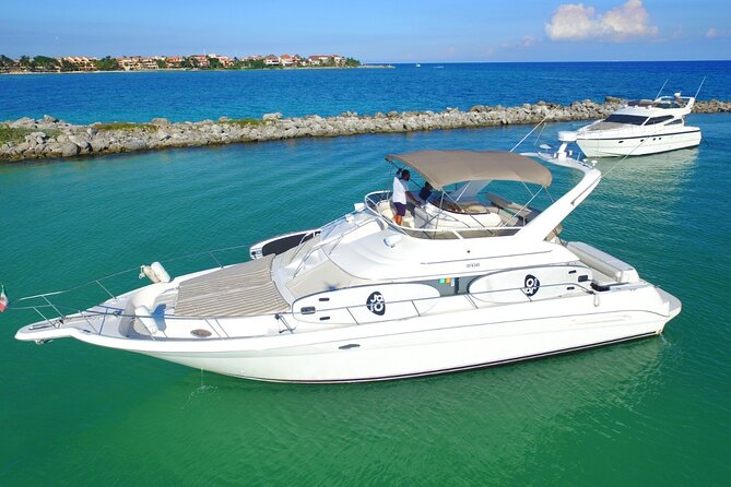 4 Hour - 51' Sea Ray, Tulum, Playa del Carmen, Riviera Maya - Reaching Inha Reef for the main swim