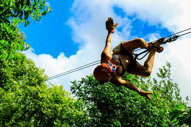 Amazing ATV Tour, Ziplines and Cenote Swim with Lunch and round trip included - Swimming in a cenote with Mayan meaning
