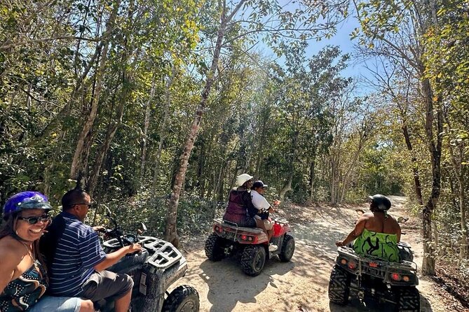Atv and Cenote All Terrain - Riding the narrow jungle trails