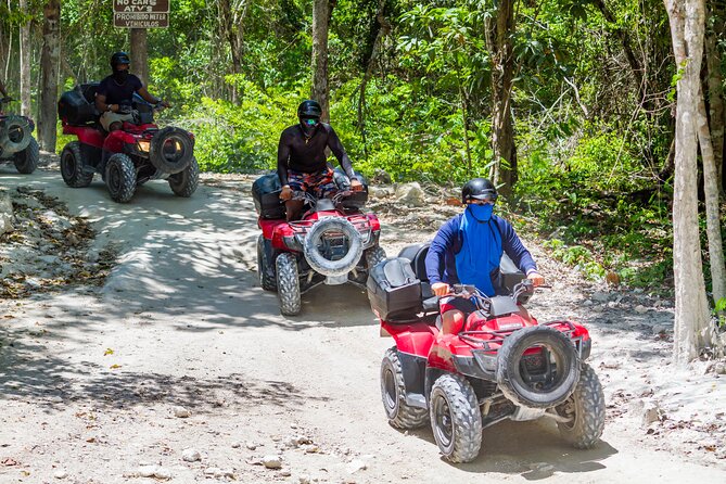 ATV to Jade Cavern, Mud Trails, Snorkel and Lunch with Open Bar - From Cozumel jungle mud to a reef-side lunch