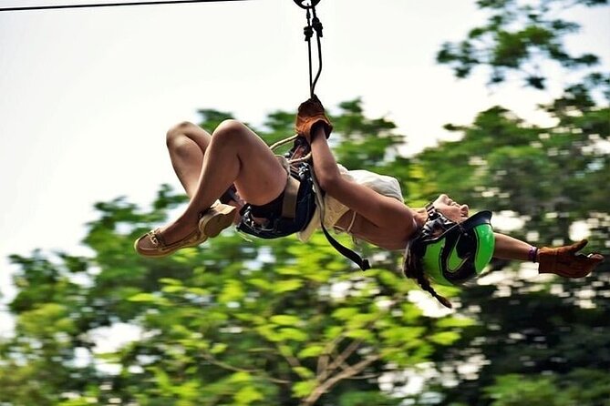 ATV Tour, Zip Lines, Horseback Riding, Cenote and Tequila Tasting - The cenote with a jump platform