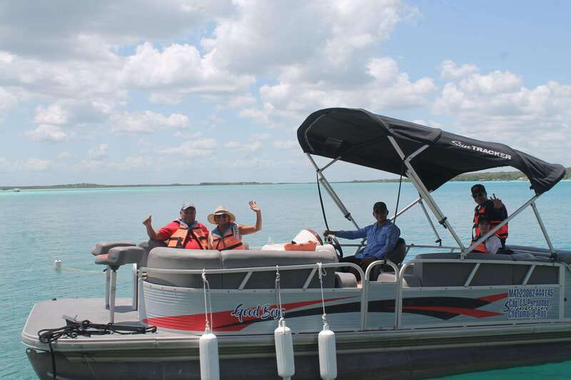 Bacalar: Lake of Seven Colors Pontoon Tour with Fruit - Pirate Channel and the lagoon’s old routes