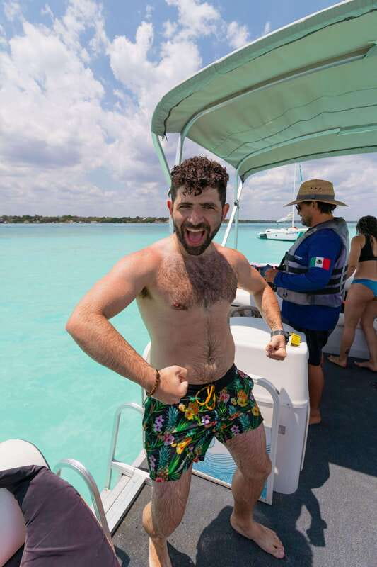 Bacalar: Lake of Seven Colors Pontoon Tour with Fruit - Emerald Cenote and Cocalitos stromatolites