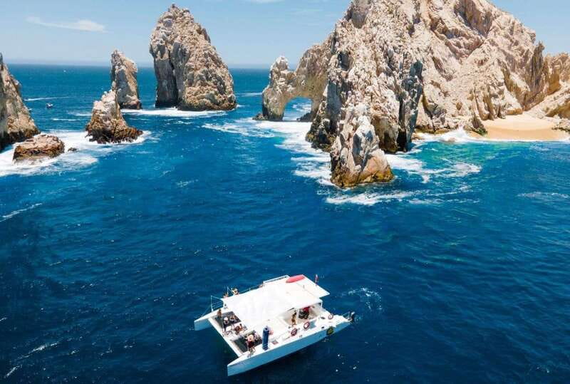 Cabo Catamaran Snorkel: Arch & Santa Maria, Open Bar, Snacks - From Pier D to the Cabo Arch
