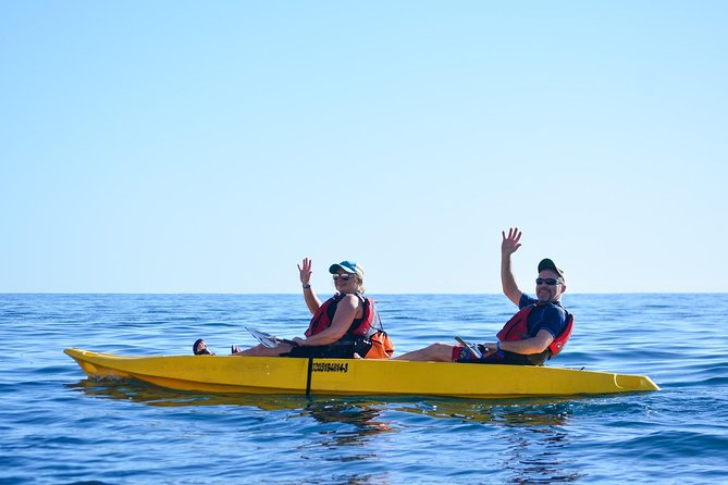 Cabo San Lucas Glass Bottom Kayak Tour and Snorkel at Two Bays - Santa María Bay: clear water and the kayak launch