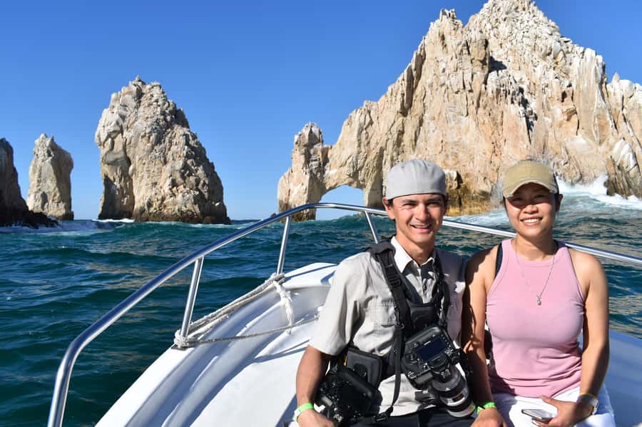 Cabo: Whale-Whatching Boat Trip w/ All-Women Crew and Photos - Searching for humpbacks on a covered panga-style boat