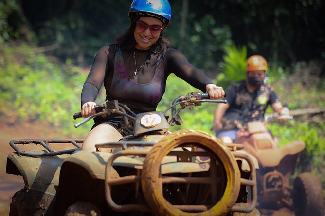Cancun Best ATV Tour, Ziplines and Cenote Swim with Lunch - Short zip lines with a beginner-friendly feel