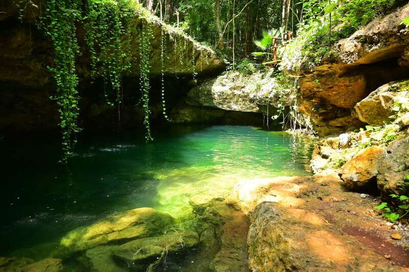 Cancún: Cenotes Adventure with Tequila Tasting & Mayan Snack - The second cenote and the zipline