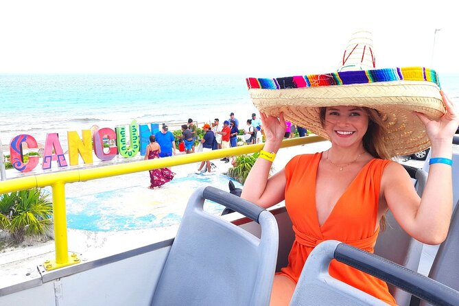 Cancun City Sightseeing and Shopping Tour on a Double Decker bus - El Meco, Cancun’s quiet Mayan site