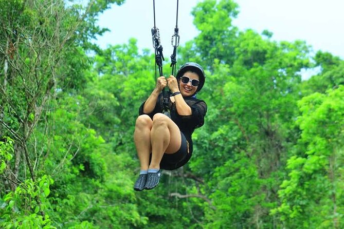 Cancun Mayan Pass: ATV, Cenote, Zipline, Transportation & Horses - Four ziplines and hanging bridges above the trees