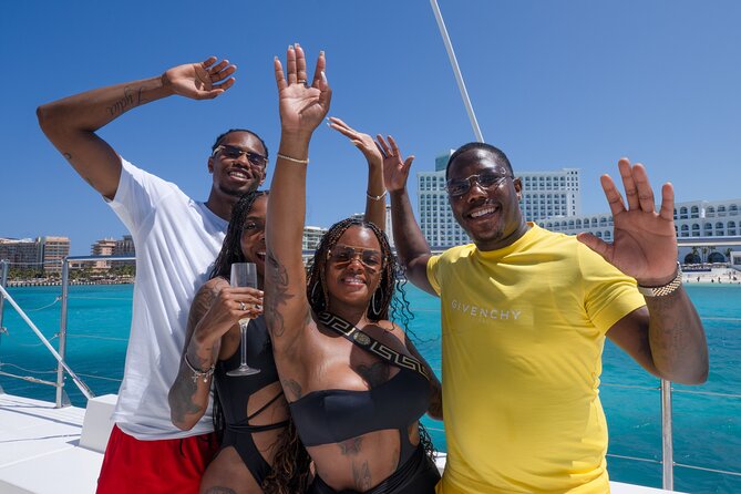 Catamaran Booze Party With Open Bar in Cancun - Open bar, sparkling wine, and lunch