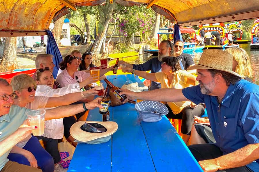 CDMX: Xochimilco Trajinera Party, Drinks, Mariachi & Tacos - Xochimilco from the deck of a trajinera