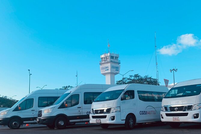 Cheapest Shared Shuttle from Cozumel Airport 2 Hotels in Cozumel - Inside the newer Cozushuttle vans