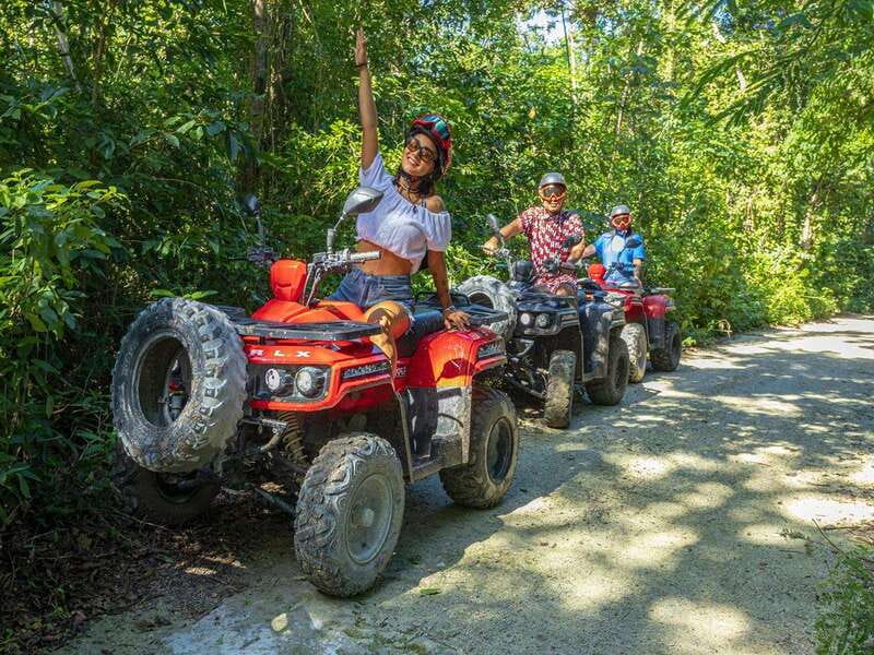 cozumel: ATV adventure with caverns, ruins with transfer - Getting comfortable on the ATV
