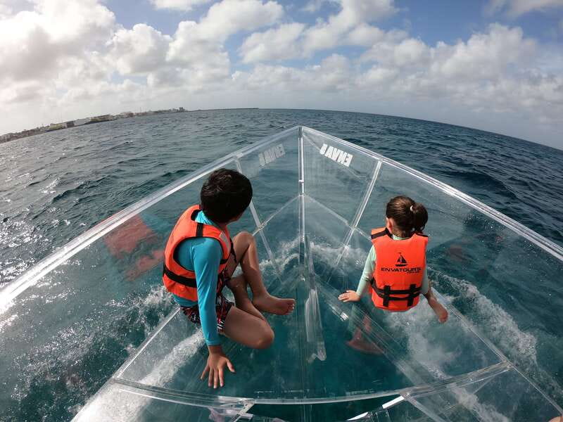 Cozumel: Clear Boat Ride and Snorkeling Trip - A glass-bottom view with a more unusual twist