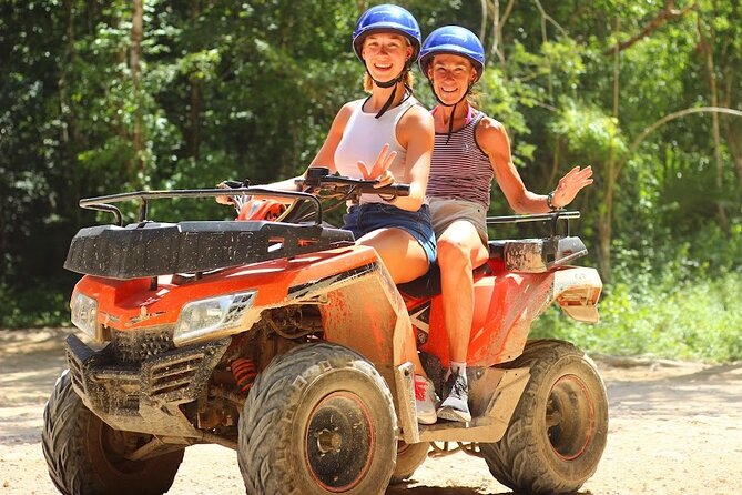 Day Tour with ATV, Zipline and Cenote Adventure from Cancun - Beginner ziplining and hanging bridges