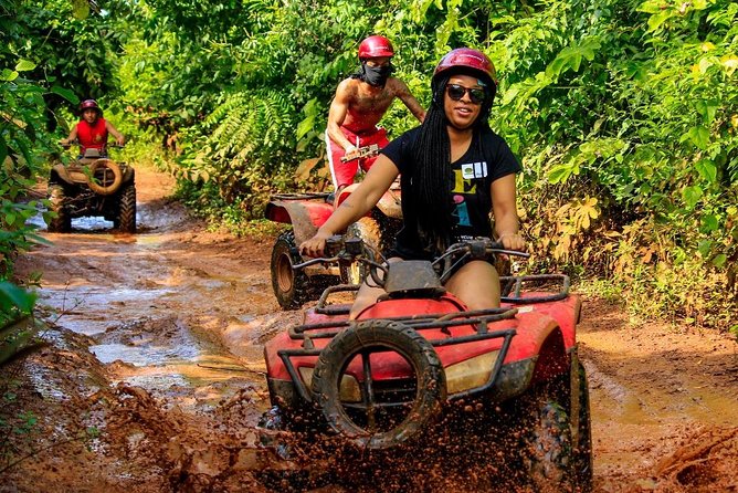 Drive an Atv shared, swim in a Cenote and ziplines in the Cancun - The shared ATV ride through the jungle