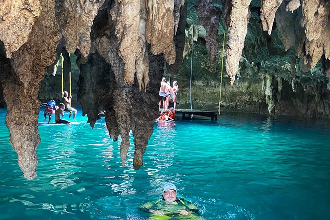 Family ATV Cenote Five Zip Lines Photos Taco Lunch Tequila Taste - Five zip lines and one hanging bridge