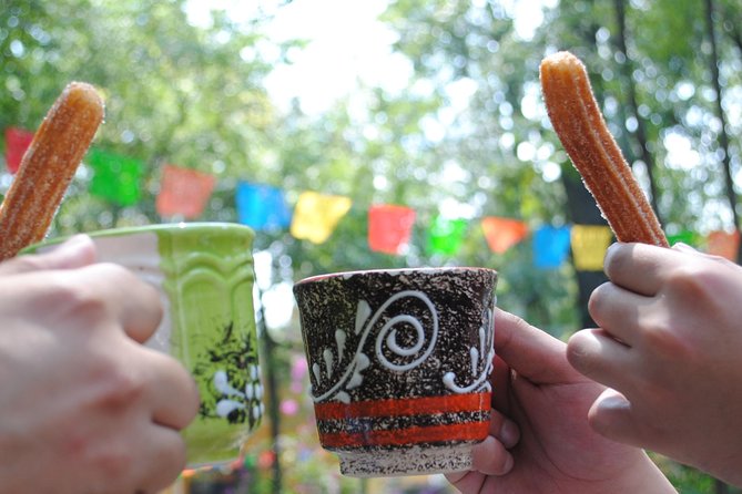 Frida Kahlo VIP [Museum Tickets Included] Bike, Markets & Churros - Churros and atole add a welcome local pause