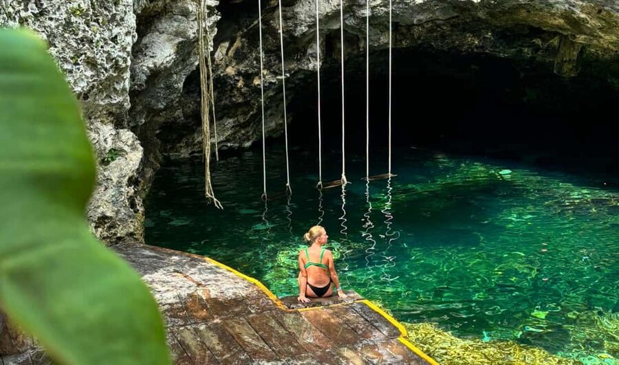 From Cancun: Tulum, Cenote and Turtle Swim Tour at Akumal - Mariposa Cenote at Canamayte Eco Park