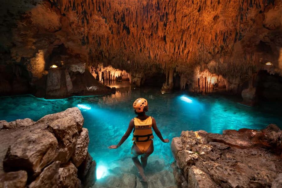 From Cancun: Xplor Park Admission, Full Day - Zip lines with a wet finish
