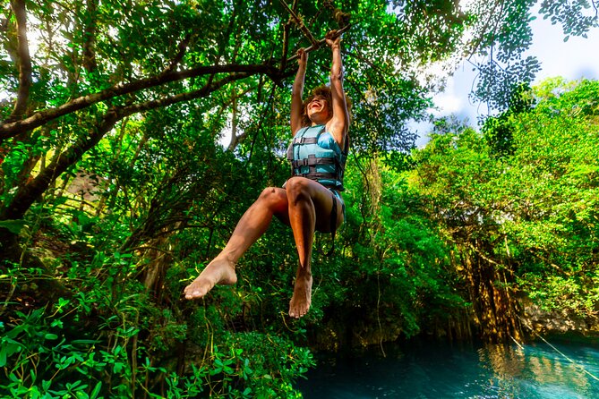 From Playa del Carmen ATV Adventure with Ziplines, Cenote - Three zip lines with a fast pace