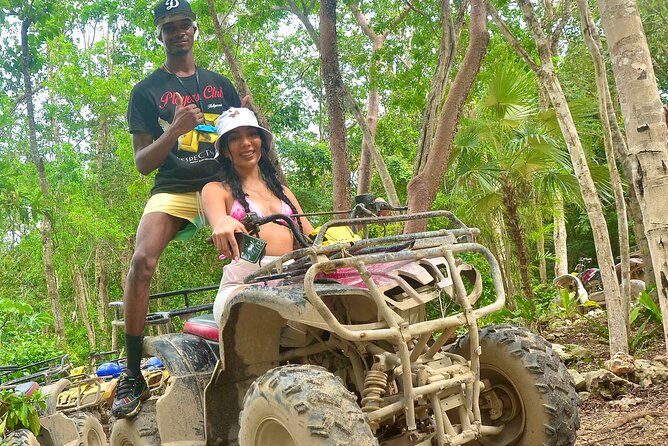Half-day Adventure: Cenote + Ziplining + ATV Tour - Cooling off in the cenote