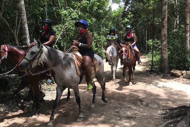 Horseback riding with ATV, zip lines and cenote, lunch and transfer - What the five-hour day actually feels like