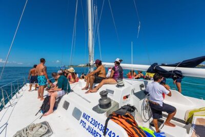 Isla Mujeres Catamaran, Open Bar & Optional Buffet and pick up