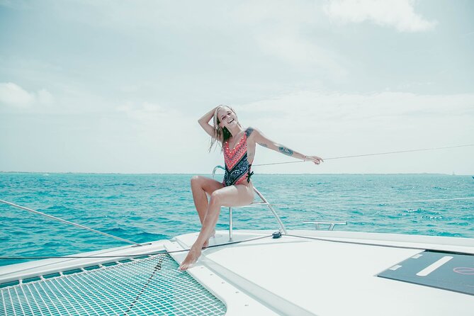 Isla Mujeres Cruise with Beach Club, Snorkel, Lunch and Open Bar - A party catamaran from Cancun to Isla Mujeres