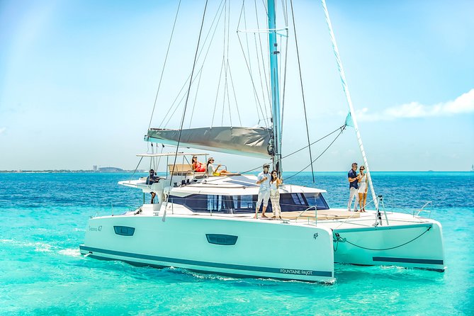 Isla Mujeres luxury catamaran with premium open bar and lunch - What this Cancun catamaran day is really like