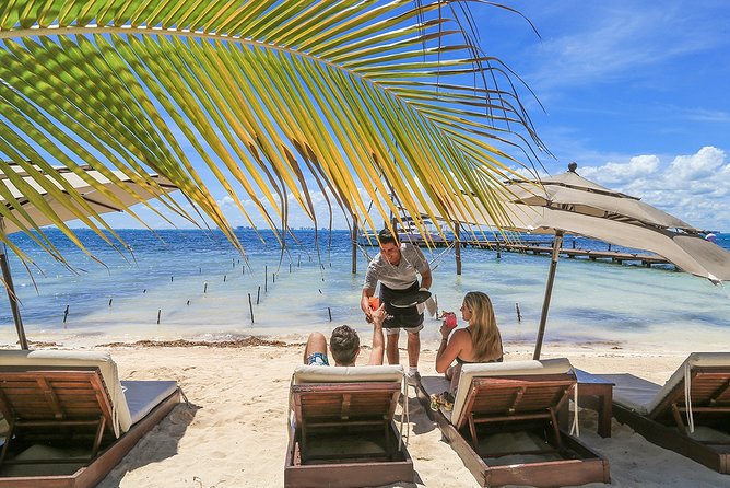 Isla Mujeres luxury catamaran with premium open bar and lunch - Pickup from Cancun and the start at sea