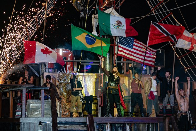 Jolly Roger Pirate Show and Dinner in Cancun - Dinner below deck, with regular and premium choices
