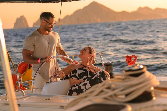 Los Cabos Luxury Sunset Sail with Light Appetizers and Open Bar - Sunset from the open water