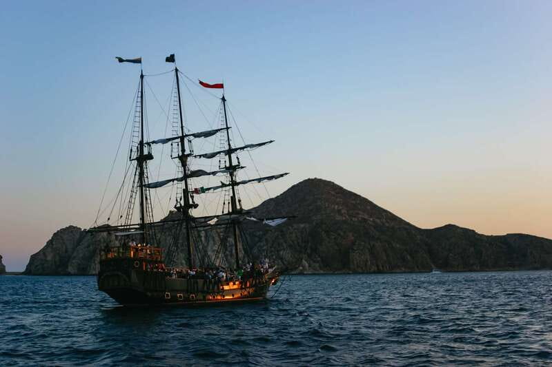 Los Cabos: Pirate Ship Sunset Cruise & Show with Dinner - BBQ dinner with ribs, chicken, and an open bar