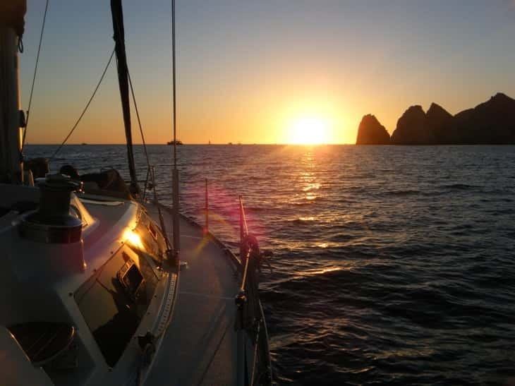 Los Cabos: Shared Sunset Sailing Cruise - Sailing toward the Pacific at sunset