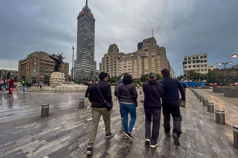 Mexico City at Night Walking tour with optional Torre Latino - Fine Arts Palace and Palacio de Correos