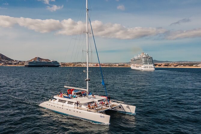Multimillion Yacht Cabo Cruise Sunset or Snorkel Optional PICKUP! - Lovers Beach and Divorce Beach