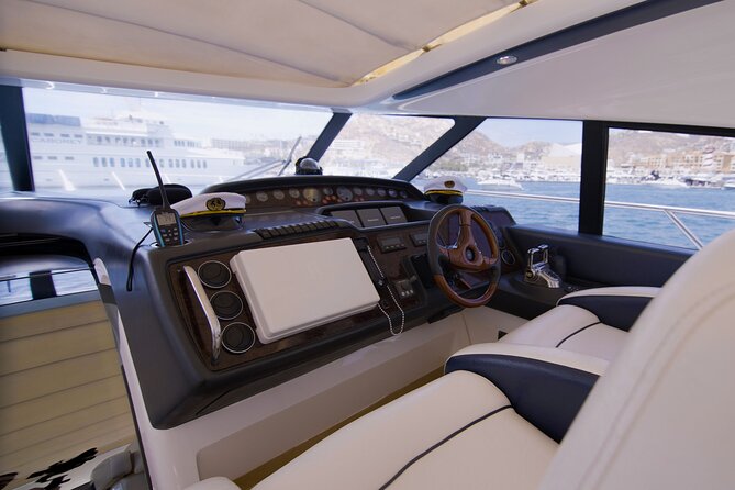 Olivia Grace 60 ft British Princess Yacht Rental - Cruising toward the Cabo Arch