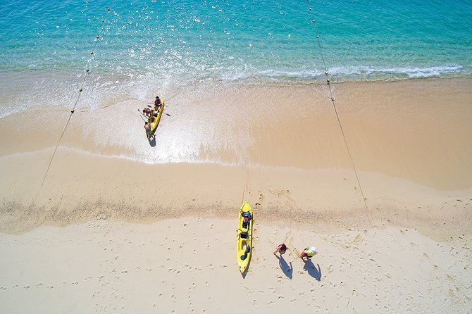 Private Glass bottom Kayak and snorkel at two Bays - The paddle to Chileno Bay