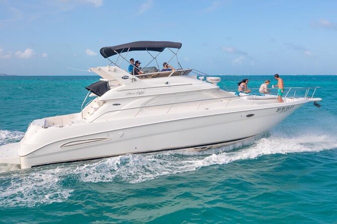 Private Yacht - 46 ft SeaRay Cancun Bay Snorkel 23P4 - Food, drinks, music, and paid extras