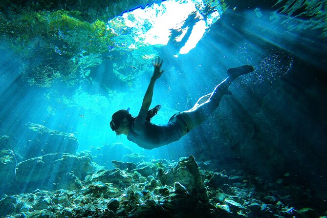Ride to a life changing cenotes tour - First stop: a cave cenote with a world below ground