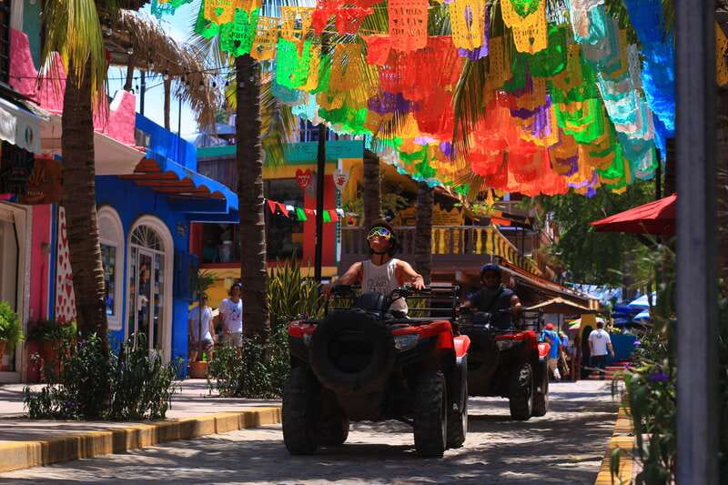 Sayulita: ATV Adventure Tour - Riding out of Sayulita toward Cerro de La Loca