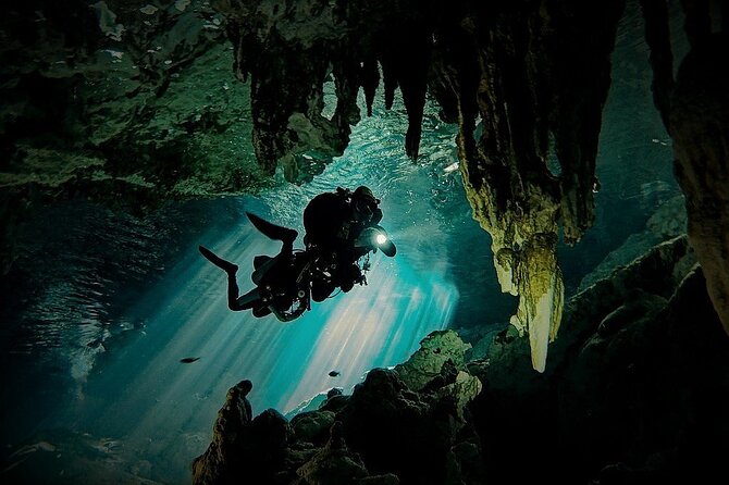 Scuba Diving in Cenote Dos Ojos from Playa del Carmen - Preparing your equipment beside the cenote