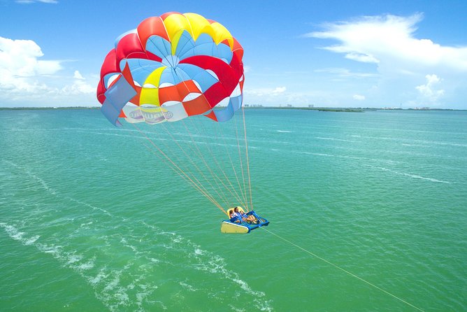 Skyrider Parasailing Tour with Panoramic View of Cancun - From Aquaworld check-in to the boat