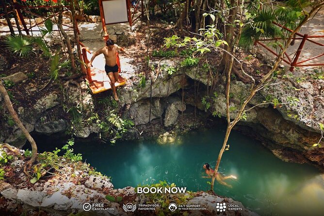 Small Group 3 Waterfall Cenotes Experience - What the zipline and jump platforms are really like