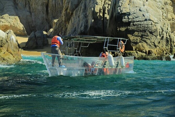 Tour to Arch in the only Clear Boat in Cabo Cruise Hotel PICKUP! - El Arco, the reason most people come