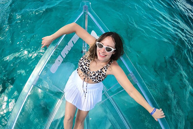 Tour to Arch in the only Clear Boat in Cabo Cruise Hotel PICKUP! - Lovers Beach and Cabo San Lucas Beach