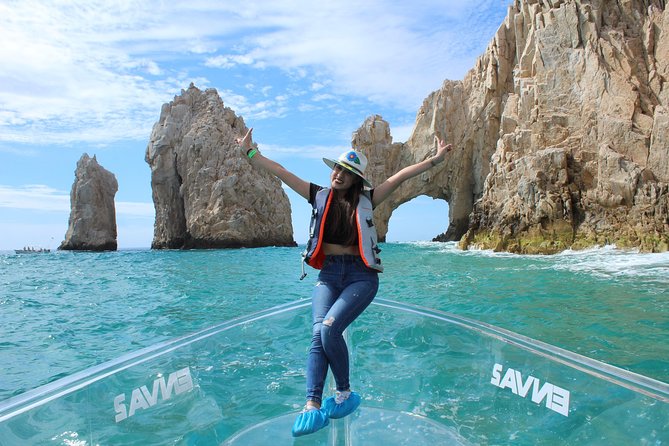 Tours in Cabo, Paseo al Arco and Fin de la Tierra in the only Clear Boat - The Arch, Land’s End, and Cabo’s famous beaches